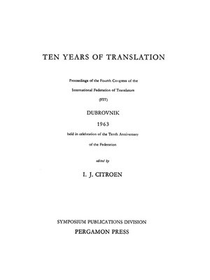 cover image of Ten Years of Translation